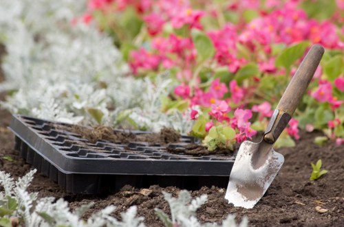 Hard landscaping materials and groundwork prepared for a Greenwich project